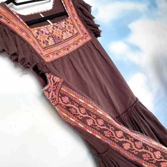 Free People embroidered mini dress - Picture 4 of 6